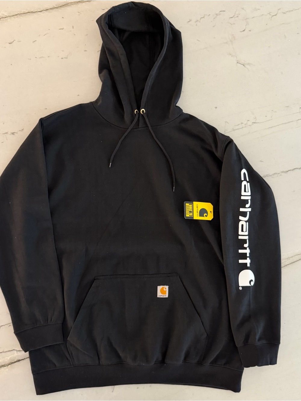 Carhartt Midweight Sweatshirt Hoodie Mens Size 2XL Black Loose Fit New XXL